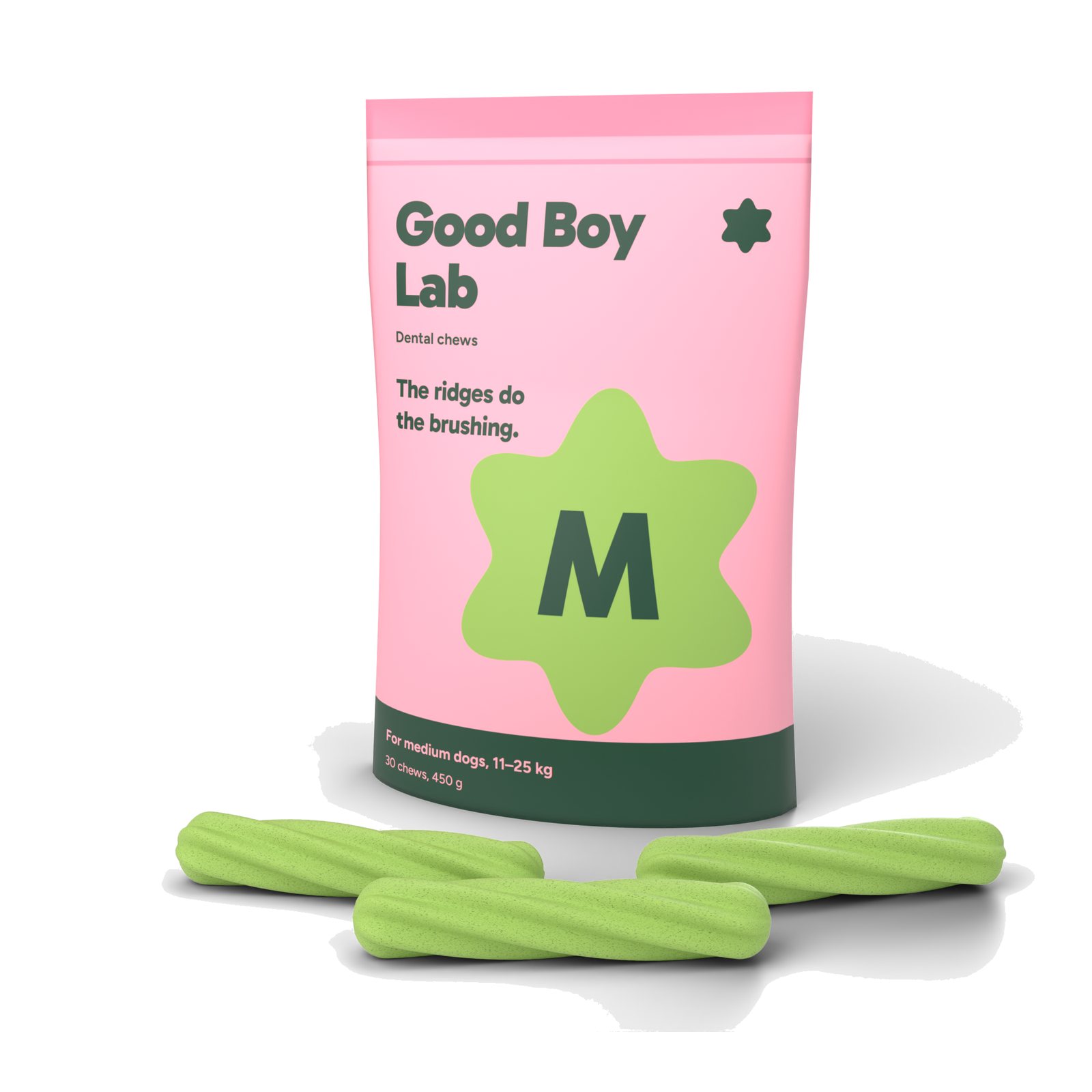 Main image: the pouch and chews on white
